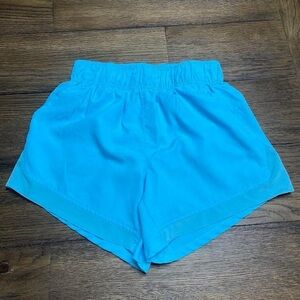 Walmart Athletic Works Blue Athletic Shorts Lightweight Elastic Waist